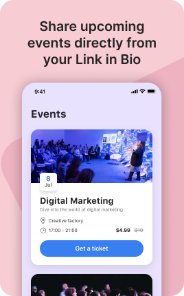 Events or Tickets Block — example 1