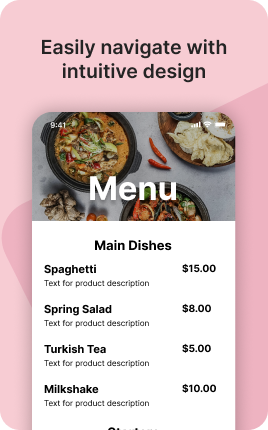 Menu and Price List Block — example 1
