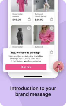 Welcome Message Block — example 2